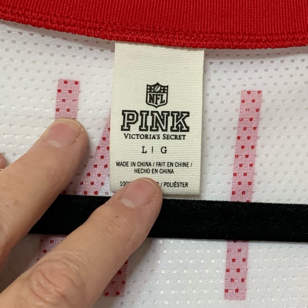 San Francisco 49ers Sequin Victoria’s Secret PINK Jersey Shirt 🌴 - Picture 6 of 8
